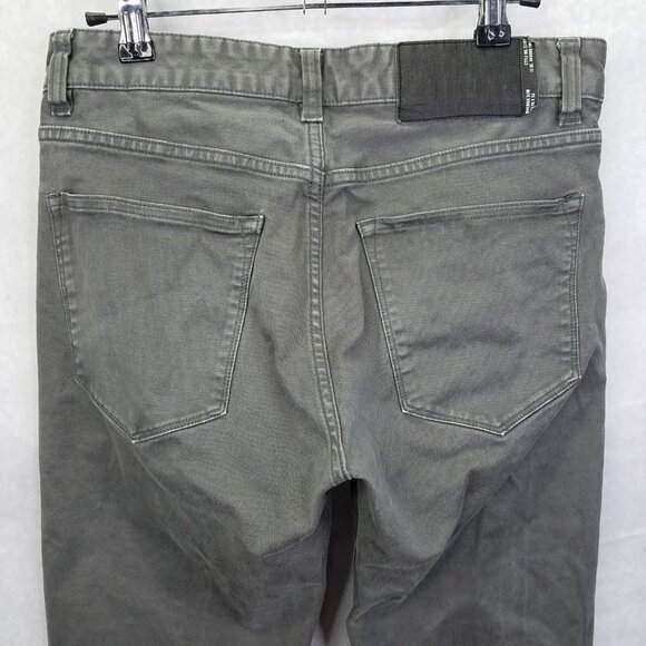 Buck Mason Jeans Maverick Slim Mens Sz 29 12oz Harbor Twill Grey Button Fly Flaw - Picture 11 of 16